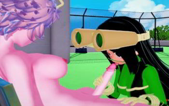 animated Futa hentai Mina fucked futanari Froppy in My Hero Academia