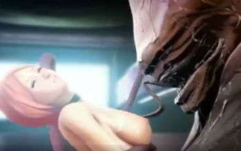 3d busty girl Monster Tentacled attack with heardcore sex
