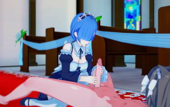 anime Re Zero Cute Trap Ferris Fucks Rem 3D Hentai
