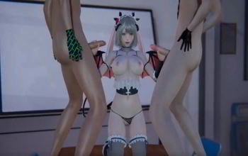 Fuck Threesome With Sucubus In The Office english subbed